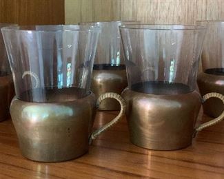 Made in Austria Copper/Brass Mug w Glass Insert