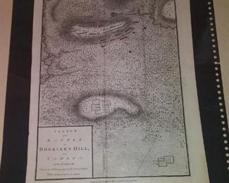 1794 SC battle map, Hobkirks Hill near Camden S C