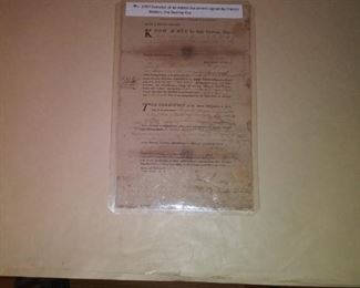 Signed document Rare Francis Marion "The Swamp Fox" Revolutionary war