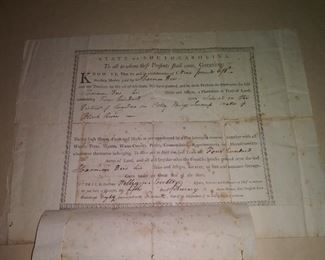 Rare double signed S C William Moultrie document