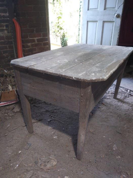 Mid 1800's southern pine pegged work table