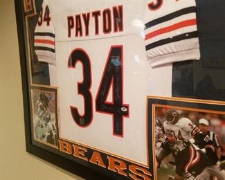 Walter Payton signed jersey framed
