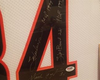 Walter Payton signed jersey framed
