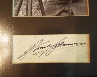 Ansel Adams Photo with Cut Signature 