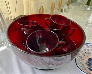 Ruby punch bowl