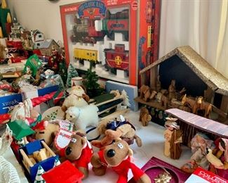Lots of Christmas including a train set