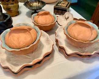 Chanticleer Oven by hand dishes/pottery pieces