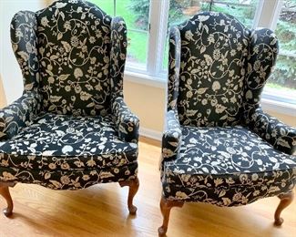 2 Ethan Allen Spoonfoot, Wing Back Chairs 31s x 23d x 44.5h $95 ea
