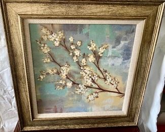 Framed Dogwood Blossoms 25”Sq $12