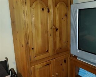 pine chifferobe, cabinet, armoire