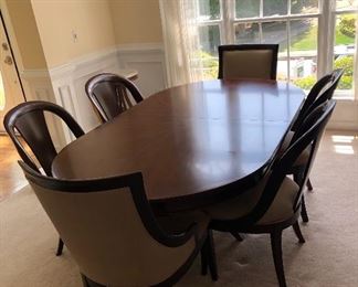 MARTHA STEWART DINING TABLE WITH 8 CHAIRS.  VERY STYLISH
