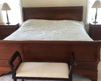 Master sleigh bed.  King.