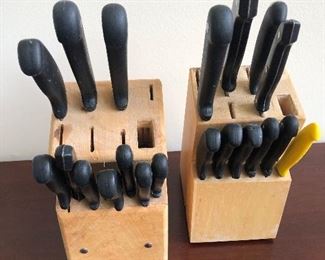 Misc.  knives with holders.