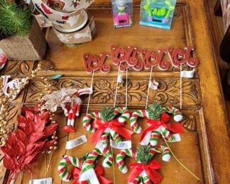 Christmas items.