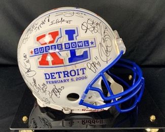 Super Bowl 40 Autographed Helmet - Pittsburg Steelers