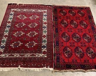 2 Handmade Wool Rugs-Baloch/Turkaman Designs