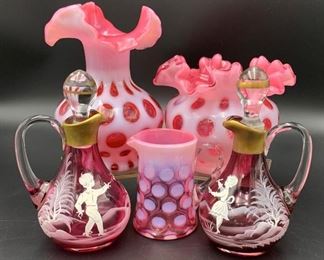 Lot of Fenton Glass - Mary Gregory