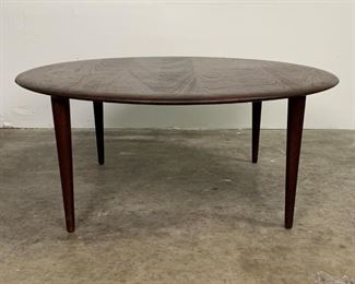 Danish Modern Round Teak Coffee Table by John Stuart
