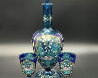 Bohemian Decanter Set - Hand Painted
