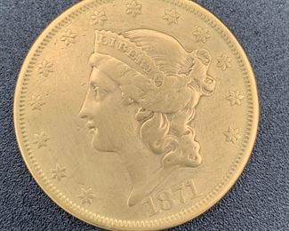 1871 Liberty Head Double Eagle $20.00 Gold Coin