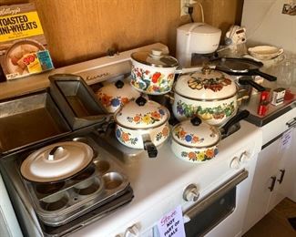 Wow! Look at that vintage cookware!