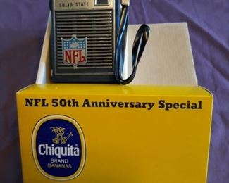 NFL Chiquita Banana Transistor Radio