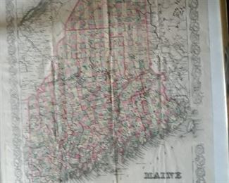 Map from Maine State Yearbook G.M. Dunham Publishers 1887