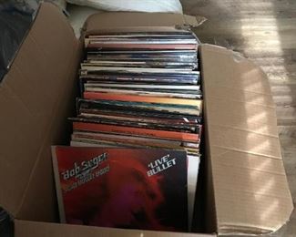 Box of Rock and Roll Record Albums