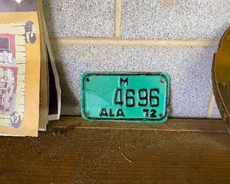 1972 Alabama Motorcycle Plate