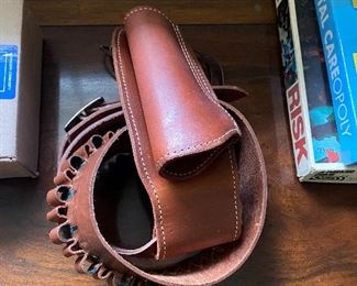 Western Leather Holster and Belt