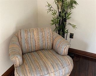 2 TOMILSON STUFFED CHAIRS WITH MODERN FLAIR