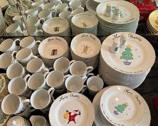 MERRY BRITE CHRISTMAS DISHES