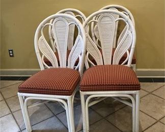 4. Set of 4 Vintage Ratan Chairs