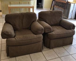 10. Pair of Sherrill Upholstered Club Chairs