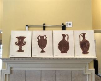 12. Lot of 4 Giclee on Canvas