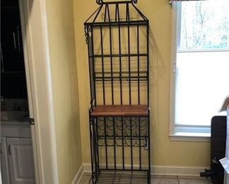 13. Wrought Iron Bakers Rack