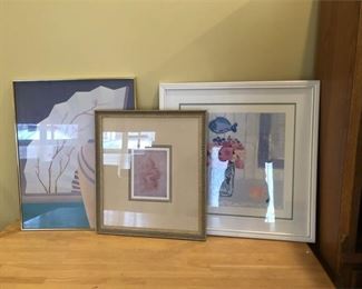 38. Trio of Framed Art