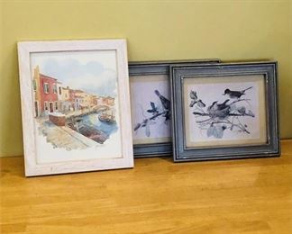 42. Lot of Three Small Cottage Style Prints