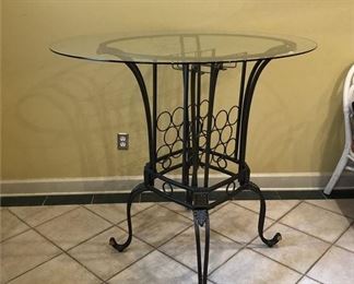 48. Iron and Glass Wine Table