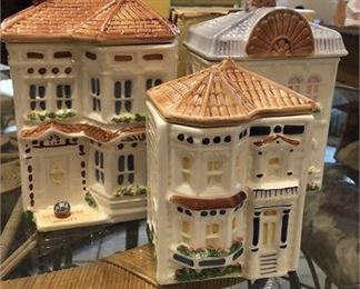 52. Lot of Collectible Avon Town House Canisters