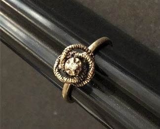 55. 14kt Knot Ring with Diamond