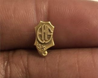 57. Antique 10kt Gold 1915 High School Tie Pin