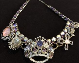 93. Rare Vintage 1990s Betsey Johnson Chunky Bib Necklace