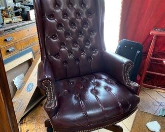 Chesterfield style desk chair.