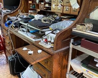 Oak roll top desk $675
