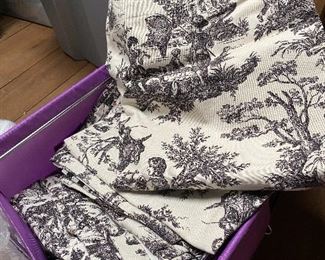 Curtains and window treatments.