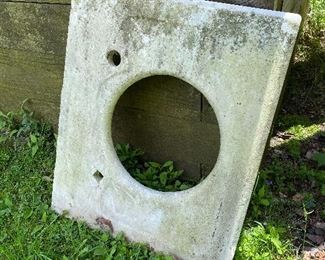 Marble sink surround.