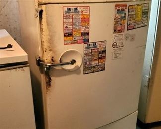 1950s Vintage Frigidaire Single Door Refrigerator, 57" x 31" x 24", Powers On!