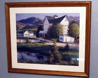 Framed Matted Under Glass Seascape Art Including Robert Duncan Print, 22.5" x 26.5", W. Saunders Print, 17.5"x20", 1925 Borin Mfg Co Print, 18"x20"