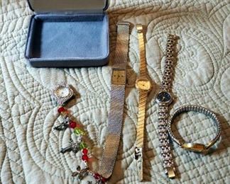 Ladies Wrist Watches Including Elgin, Waltham, Citizen, And Timex, Qty 5